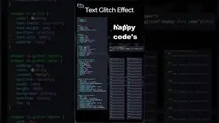 📌 Text Glitch Effect | HTML | CSS | JS.