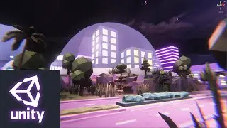 Unity 3D | Low Poly Sci Fi City Lighting Demo