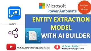 Microsoft Power Automate Tutorials || Module 31 : Entity Extraction Model With AI Builder (NLP)