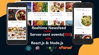 Realtime newsfeed using server-sent events(SSE) with react.js, Node.js & Mongodb