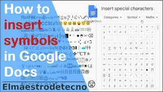 How to insert symbols, subscrit, superscrit, currency, emojis in Google Docs