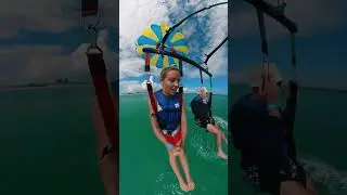 Parasailing with a fear of heights 😖😱 #shorts