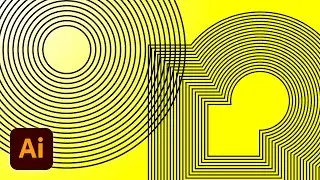 Easy One-Click Concentric Shapes For ANY SHAPE In Illustrator