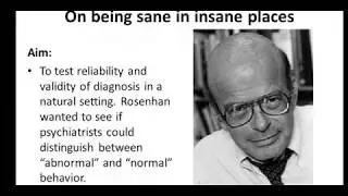 Sane in Insane Places: The Rosenhan Study