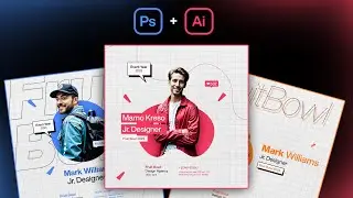 Create 3 Social Media Designs in Photoshop Using AI - Photoshop Tutorial Hindi/हिंदी