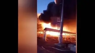 В Пролетарске горение резервуаров с топливом не прекращается. 21.08.24