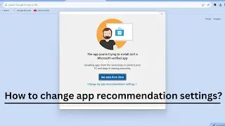 How to change app recommendation settings?