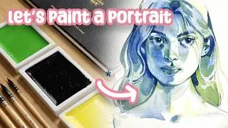 LET'S TRY OUT WEIRD WATERCOLORS ✦ painting a portrait