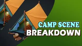 The making of a stylized camp scene set of 3D props