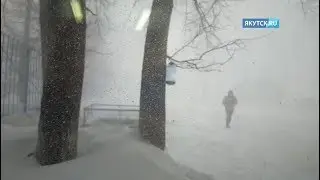 Сильный ветер со снегом обрушился на Ленский район