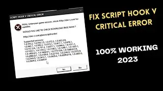 GTA 5 : SCRIPT HOOK V CRITICAL FATAL ERROR AFTER UPDATE [ FIX ] | 100% WORKING | LATEST VERSION
