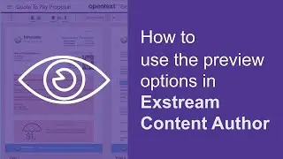 How to use the preview options in Content Author | OpenText Exstream