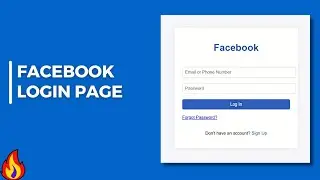 Facebook Login Page Using HTML and CSS | Frontend Projects 