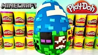 GIANT MINECRAFT Play-Doh Surprise Egg Series 2 Blind Bag Blind Box Hangers Stone Series