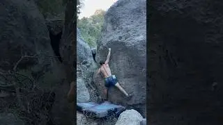 Twin Swords V4 (6B+) (First Ascent) - The Sewers • Mount Charleston Bouldering (NV)