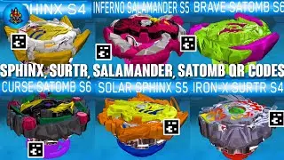 ALL SPHINX, SALAMANDER, SATOMB, SURTR QR CODES BEYBLADE BURST APP | TOTAL BURST