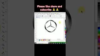 coreldraw mercedes logo design YouTube tutorial by  #shorts#coreldraw #logo