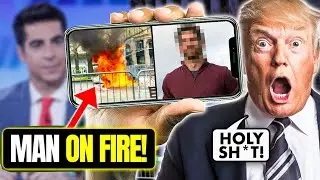 WTF!!! MAN SETS HIMSELF ON FIRE IN FRONT OF TRUMPS COURT ROOM