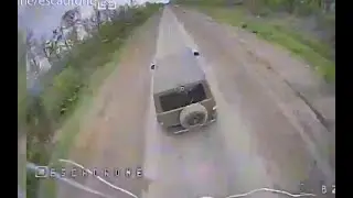 FPV Drone Chases Down a UAZ Patriot