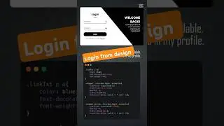 Login from Design Using HTML CSS & JavaScript #htmlfullcourse #js #coding #programming #login #java