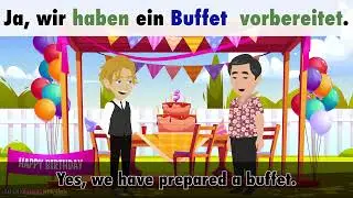 Learn German | Birthday party in Germany | Dialogue in German with subtitles