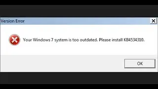 Fix Roblox Error KB4534310 Your Windows 7 System Is Too Outdated. Please Install KB4534310