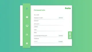 Settings Page UI Design With Pure CSS |  Landing Page Design HTML CSS