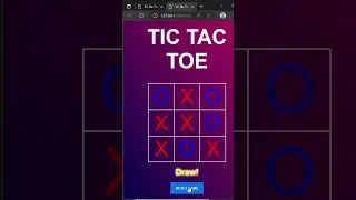 Tic Tac Toe game using HTML, CSS & Javascript 