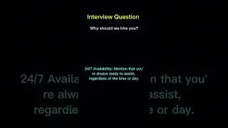 Why should we hire you | Interview Question #ai #facts  #interviewtips #interviewquestions #shorts