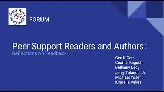 Peer Support Readers and Authors: Reflections on Feedback - The JALT 2023 PSG Forum