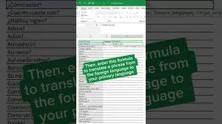 Excel Secret Translation Trick You NEED to Know NOW 🔥