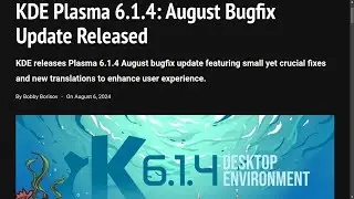 KDE Plasma 6.1.4: August Bugfix Update Released