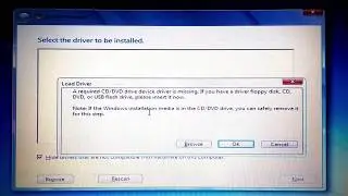 A required cd/dvd drive device driver is missing [ SOLVED ] | Windows 7 installation problem