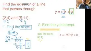 Find the equation of a line that passes through two points