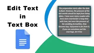 How to edit text in a text box in google docs