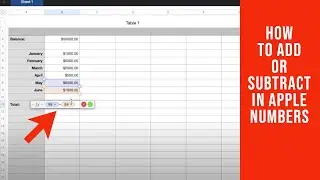 How to Add or Subtract in Apple Numbers