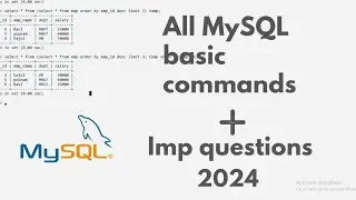 All basic and commonly used MySQL commands | SQL query | 2024 🔥