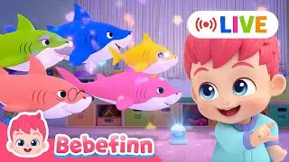 LIVE 🔴 Baby Shark and Finn Doo Doo Doo! Bebefinn 2024 Top Songs for Kids