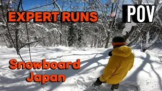 Beginner Snowboarder tries EXPERT Japanese Trees | POV