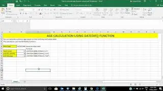 Calculating Age of Person in Years, Months,days using Microsoft Excel