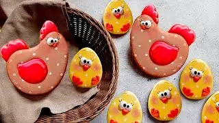 Easter cookies Decorating  / Пряники на Пасху / Пасхальные пряники / Пряник Курочка и Цыплята /