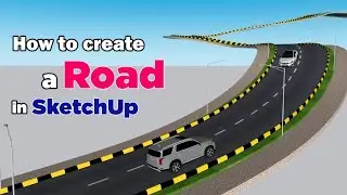 Creating a Mountain Road in SketchUp: A Beginners Guide | #sketchup #nicetower #road