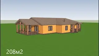 Проект дома 168м² в SketchUp