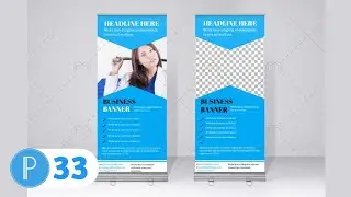 Vertical banner | roll up banner tutorial 33 in PixelLab | plp pixellab | 