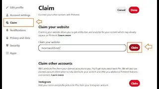 How to claim website on Pinterest - claim Pinterest account