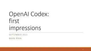 Codex first impressions