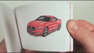 2015 Ford Mustang Hand Drawn Flipbook Commercial