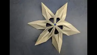 Объемная снежинка оригами из бумаги своими руками | Christmas paper snowflake | スノーフレーク折り紙