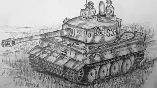 How to Draw a Tiger I Tank