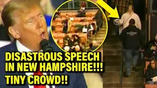 People WALK OUT on Trump during LOW ENERGY NH Speech